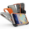thumbnail image 6 of Xhy iPhone 13 Case + Screen Protectors + Belt Clip Holster + Camera Lens Protector, Heavy Duty Hard Shockproof Armor Protector Case (Gray+Orange), 6 of 7
