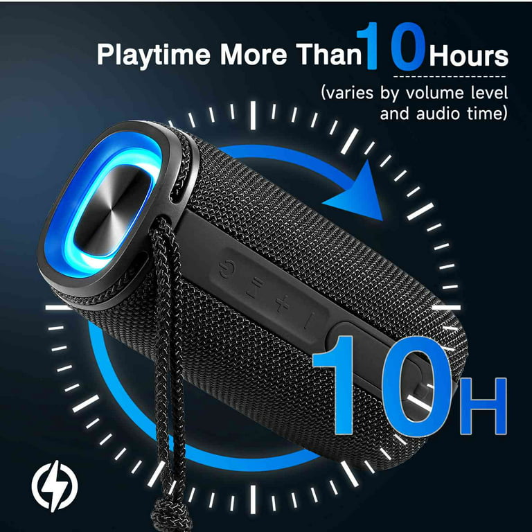 Bluetooth Speaker with HD Sound, Portable Wireless, IPX5 Waterproof, Up to  24H Playtime, TWS Pairing, BT5.3, for Home/Party/Outdoor/Beach, Electronic
