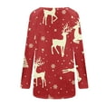 thumbnail image 5 of Blouses pour Femmes Imprimé Décontracté Noël Manches Longues Col Rond Grandes Tailles Blouses pour Femmes en Solde, 5 of 5