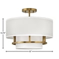 thumbnail image 3 of 38893LCB-Hinkley Lighting-Graham - 3 Light Medium Semi-Flush Mount in Transitional Style - 16 Inches Wide by 13.75 Inches High-Lacquered Brass Finish, 3 of 7