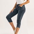 thumbnail image 4 of Miqool Women's Capri Jeans Slim Skinny Stretchy Ripped Mid Waisted Cropped Denim Jeans with Pocketd, 4 of 9