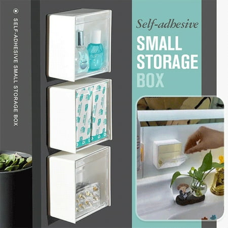 

NIUREDLTD Wall-Mounted Storage Storage Storage Box Box Creative Wall Flip-up Storage Small Home Box Transparent Object Bathroom Products