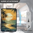 thumbnail image 5 of Yuyamidu Hawaii RV Door Window Shade 26'' x 17.3'' Foldable RV Sun Shade Seaside Blackout & Blocking Light Window Cover Sunset Window Sunshade for RV Camper Trailer, 5 of 7
