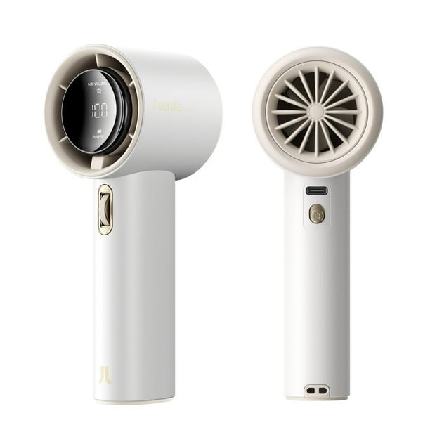 Ventilador portátil JISULIFE Turbo velocidad ajustable blanco