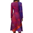 thumbnail image 3 of Women's Summer Maxi Dress V Neck Long Sleeve a Line Dresses Elegant Formal Floral a Line Dress, 3 of 4