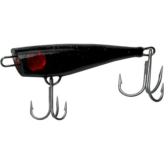 Kaku Small Popper Lure In Enticing Black Finish - Premium Fishing Lure