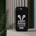 thumbnail image 4 of DistinctInk Tough Case for Apple iPhone 15 PRO (6.1" Screen), Compatible with MagSafe Charging - Some Bunny Loves Me - Rabbit, 4 of 6