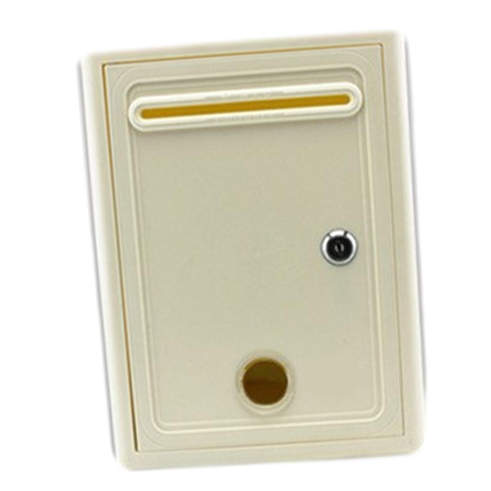 Baoblaze Mailbox Locking Ballot Box Wall Mounted with Window Complaint Box White