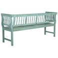 thumbnail image 4 of Safavieh Brentwood Indoor/Outdoor Traditional Acacia Patio Bench, 4 of 7