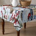 thumbnail image 4 of Christmas Table Cloth Waterproof Tablecloths, Farmhouse Snowman Xmas Tree Snowflake Tablecloth Dining Table Cover for Kitchen Party Tabletop Outdoor, Square Tablecloth 54x54 Inch, 4 of 9