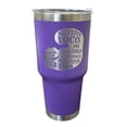thumbnail image 1 of Termo de acero inoxidable color morado, Gato Risón, capacidad de 887 mililitros, 1 of 5