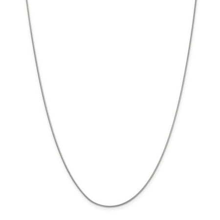 9mm Snake Chain - Roy Rose Jewelry 10k White Gold .9mm Round Snake Chain ~ length: 18 inches