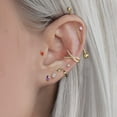 thumbnail image 3 of Tiny Marquise Pink CZ Push Pin Stud Earrings, 3 of 5