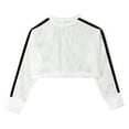 thumbnail image 2 of YONGHS Kids Girls Fishnet Y2K Pullover Blouse Summer Shirts Mesh See Through Crop Top Ivory 8, 2 of 3