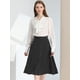 thumbnail image 2 of INSPIRE CHIC Falda Midi De Lunares Vintage Con Cremallera En La Cintura Elástica Para Mujer Puntos negros XL, 2 of 5