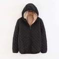 thumbnail image 1 of Chaqueta corta bordada a cuadros con abrigo de lana de cordero y algodón engrosado, 1 of 5