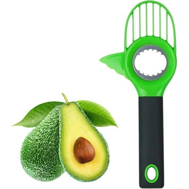 NOGIS 3 in 1 Avocado Slicing Tool – Avocado Cutter with Grip Handle for Fruit and Vegetables Avocado Slicer Splitter Pitter and Cutter with Comfort Handle Avocado Knife Tool for Kitchen Food