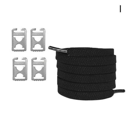 

Flat No Tie Lazy Shoe Laces No-Tie Elastic Shoelaces With Buckles New Y1H1