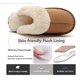 thumbnail image 5 of Pantuflas para hombre y mujer, pantuflas cálidas de piel sintética para invierno, pantuflas suaves y planas de felpa, antideslizantes para exteriores/interiores, con super Fokelyi LL-0807-1, 5 of 6