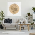 thumbnail image 2 of Stupell Industries Minimal Flower Sprigs Lines Round Ochre Shape Graphic Art Gallery Wrapped Canvas Print Wall Art, Design by Rachel Nieman, 2 of 7