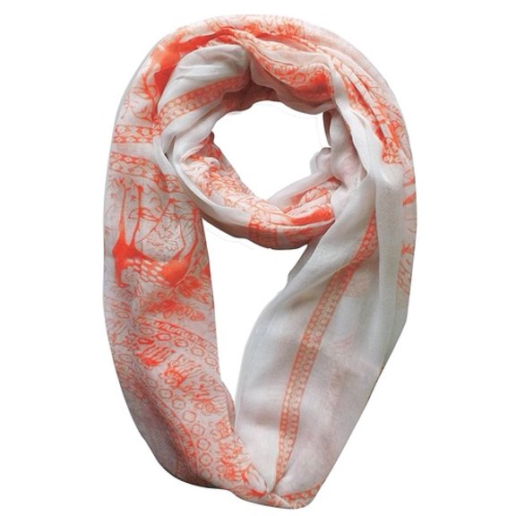 Peach Couture Luxury Animal Print Loop Sheer Infinity Scarf Wrap Circle Scarf