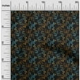 thumbnail image 2 of oneOone Cotton Jersey Teal Green Fabric Leaves Quilting Supplies Print Sewing Fabric By The Yard 58 Inch Wide, 2 of 4