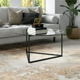 thumbnail image 6 of Evelyn&Zoe Jenson 35" Wide Round Coffee Table with Glass Top, Blackened Bronze, 6 of 9