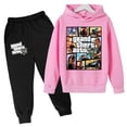 thumbnail image 3 of Sudadera con capucha y pantalones para niños de Grand Theft Auto V GTA 5, conjunto de 2 piezas, ropa de dibujos animados para niños pequeños, trajes para niños y niñas, 3 of 5