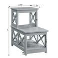 thumbnail image 5 of Convenience Concepts Oxford 2 Step Chairside End Table, Gray, 5 of 6