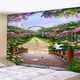 thumbnail image 3 of Tapiz de jardín para colgar en la pared, camino de flores, tapiz de pared, arte decorativo de pared 150x130cm, 3 of 9