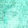 thumbnail image 1 of Ahgly Company Indoor Square Persian Turquoise Blue Traditional Area Rugs, 5' Square, 1 of 4