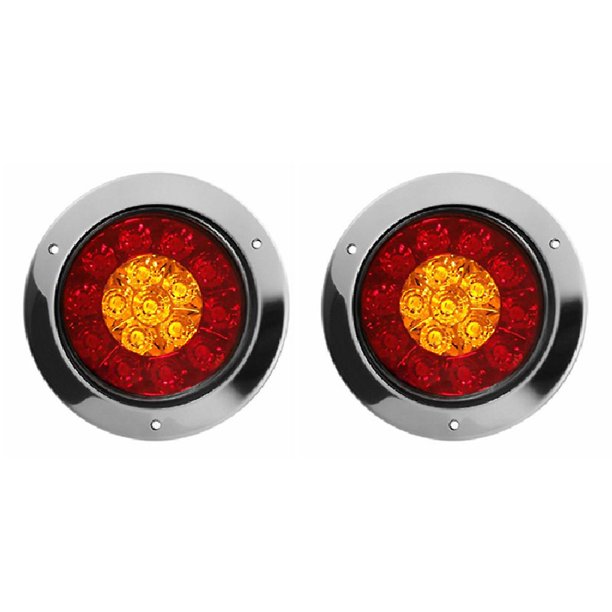 E214 Luces traseras de dirección para camiones, remolque, lámpara de freno de 16led, luces laterales de coche de 12-24v