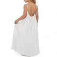 thumbnail image 4 of Kid Girls Backless Cami Dress Sleeveless Lounge Dress White Flowy Dress Long Sundress Girls Dresses Summer, 4 of 6