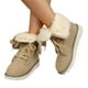 thumbnail image 2 of Zapatos para mujer, de tacón bajo, de piel nobuk, gruesos, hasta media pantorrilla, botas de nieve/algodón, zapatillas para correr, botas vaqueras., 2 of 8