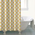 thumbnail image 4 of Yellow and White Checkerboard Pattern Shower Curtain 84"x72" ,Bathroom Decorative Shower Curtains Set with 12 Hooks,Modern Waterproof Washable Shower Curtain, 4 of 6
