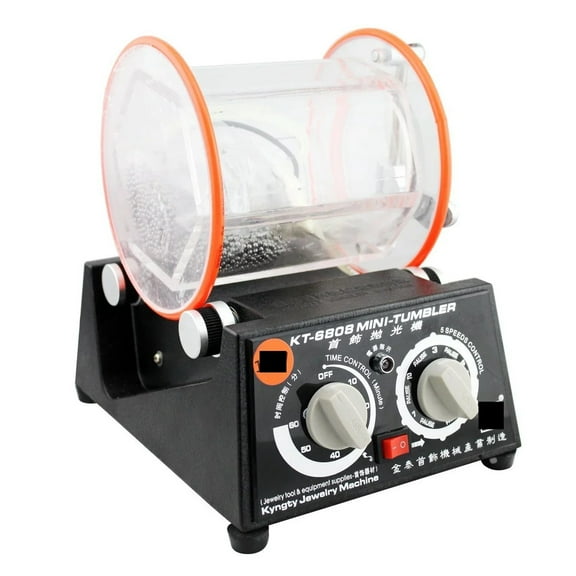 KT-6808 5KG Rotary Tumbler Polisher For Jewelry, Gems, Coins & Metal Finishing, DIY Mini Drum Rotation Polishing Machine