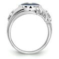 thumbnail image 2 of 14K White Gold Ring Band Themed Men's Oval Masonic, Size 5, 2 of 5