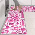 thumbnail image 2 of Kitchen Rugs Sets Of 2,Pink Breast Cancer Anti Fatigue Kitchen Mat Rugs Non Slip Washable,Decorative Kitchen Floor Mats for Kitchen,Sink,Laundry,17"X47", 2 of 5