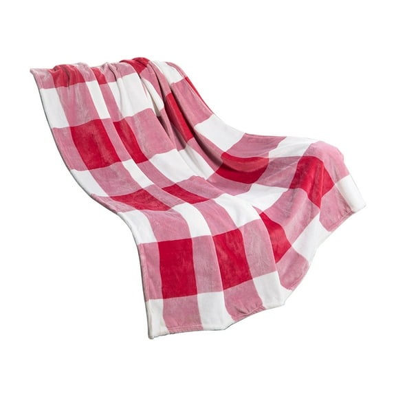 Yonrjhukm Double Sided Fleece Plaid Blanket, Soft Polyester Flannel Heavy Blanket for Sofa, Office, and Outdoor Use, Stylish Multipurpose Gift Blanket for Warmth and Comfort