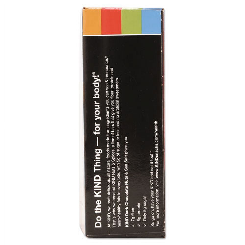 Nuts And Spices Bar, Dark Chocolate Nuts And Sea Salt, 1.4 Oz, 12/box | Bundle of 10 Boxes