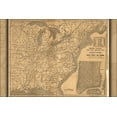 thumbnail image 1 of 24"x36" Gallery Poster, railroad map of United States and Canada 1850, 1 of 1
