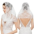 thumbnail image 6 of Latin Mass Veil Floral Lace Mantilla for Head Covering for Infinity Church Veils, 6 of 9