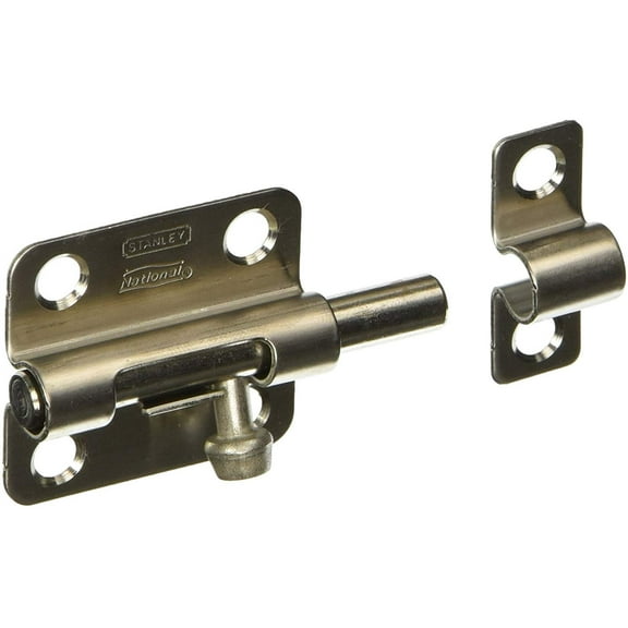 Spectrum Brands Stainless Steel Barrel Bolt N348-946 - Smooth Finish - 2-1/2 Inch, Silver