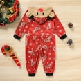 thumbnail image 5 of Viworld Christmas Family Matching Hoodie Pajamas Reindeer Romper Jumpsuit Zipper Pjs for Adult Kids Baby, 5 of 8