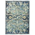 thumbnail image 1 of homeroots home decor 395705 5’ x 8’ Blue and White Jacobean Pattern Area Rug, 1 of 1