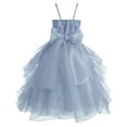 thumbnail image 2 of Ekidsbridal Rhinestone Organza Layers Flower Girl Dress Father Daughter Dance Recital 164S 4, 2 of 3