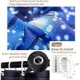 thumbnail image 3 of Cortina de ducha azul, cortinas de ducha con diseño de árbol de la vida para baño con ganchos, juegos de cortinas de ducha de tela de poliéster, lavables a máquina, impermeables, modernas cortinas de, 3 of 4