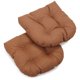 thumbnail image 1 of Cojín para silla de comedor con mechones de poliéster hilado para exteriores en forma de U de 19 pulgadas (juego de 2) - Mocha Blazing Needles 93184-2CH-REO-SOL-09, 1 of 1