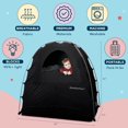 thumbnail image 4 of SlumberPod The Original Blackout Sleep Tent Travel Essential for Baby and Toddlers, Mini Crib and Pack n Play Cover, Sleep Pod with Monitor Pouch and Fan Pouch (includes Fan), Blocks 95% Light, Black, 4 of 6