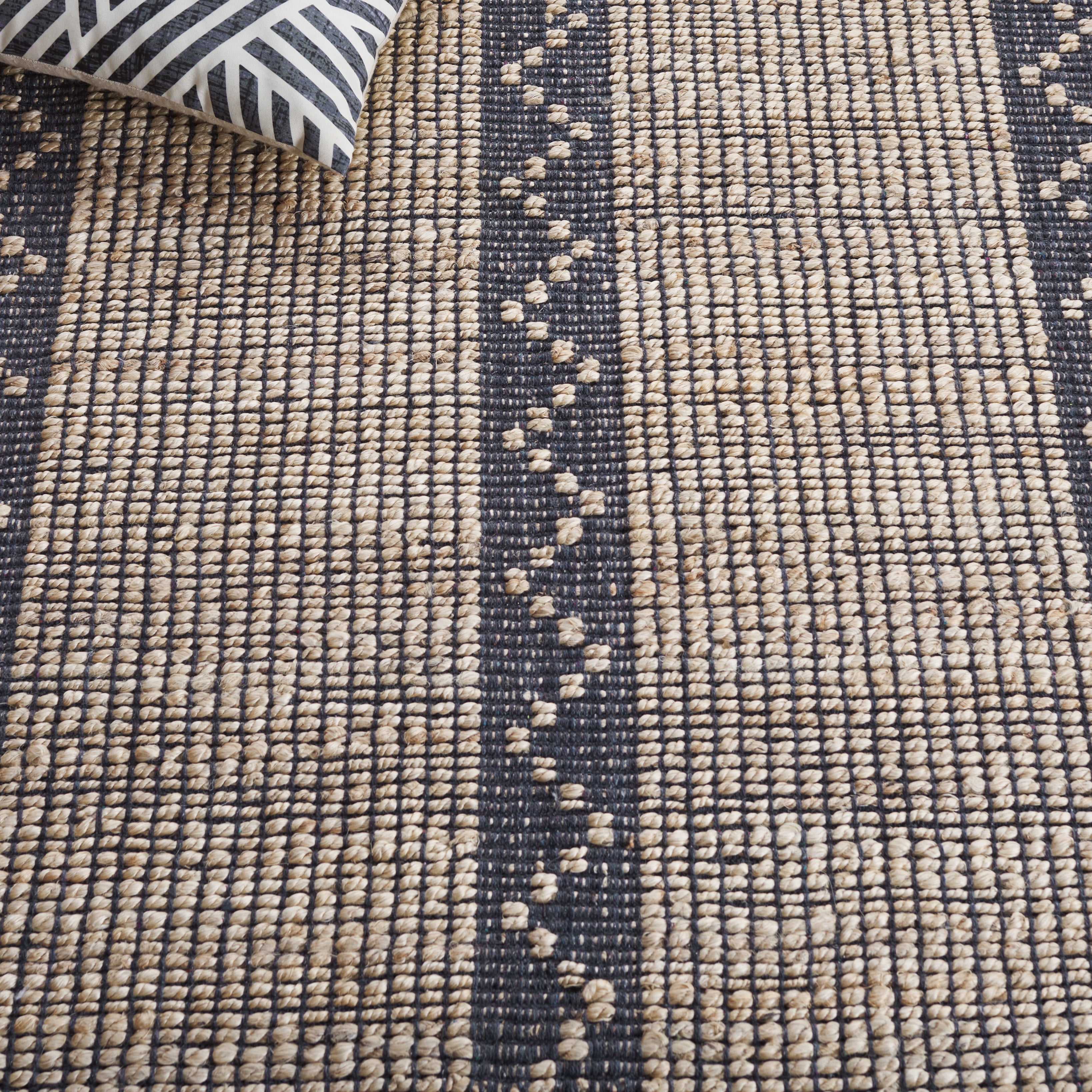 SAFAVIEH Natural Fiber Nanette Striped Area Rug, Natural/Gray, 8' x 10'